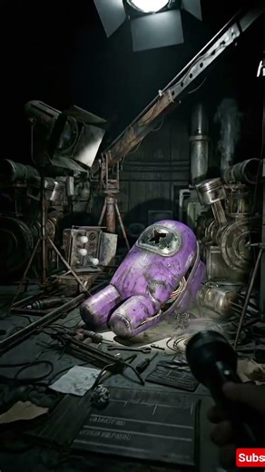 among us abandoned set #aiart #abandonedmovieset