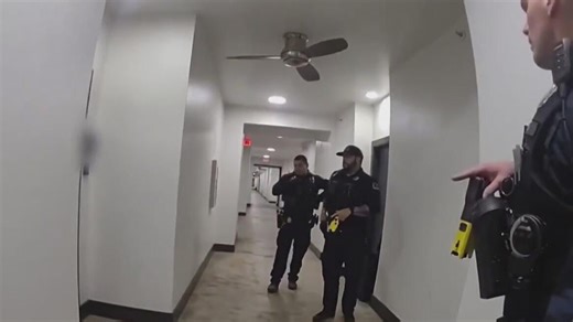Body camera video shows moments before fatal Dallas police shooting after a reported knife threat