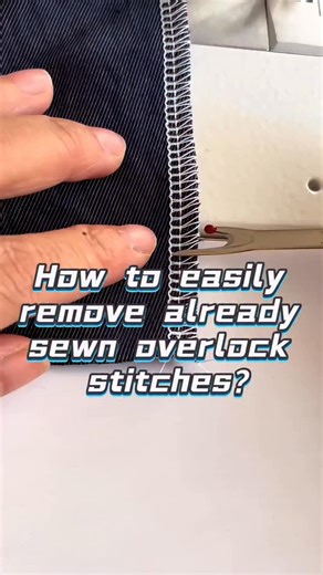 WHOLEHEARTED Sewing Tutorials & Tools on Instagram: "How to easily remove already sewn overlock stitches? #Wholeheartedapparel #sewinglife #machinerepair #toolsofthetrade #sewingtools #machinerytok #repairvideo #fixitwithme #behindthescenes #smallbusinessowner"