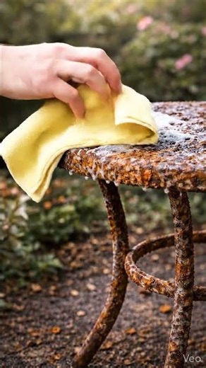Rusty Metal Table Restoration | Super Satisfying Cleaning ASMR #cleaning #shorts