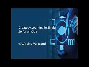 How to run Create Accounting in Single go for all OU's
