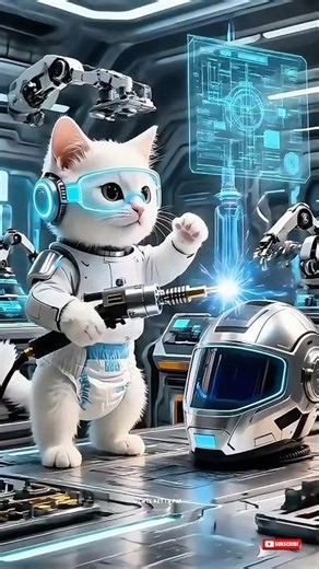 "Robot Maker Cat in Action 🐱✨" #cat #aicat #shorts