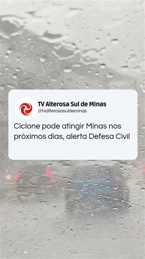 EM ALERTA | A Coordenadoria Estadual de Defesa Civil (Cedec) emitiu alerta para atuação de ciclone em Minas Gerais. Conforme o órgão, há previsão de tempestades isoladas em alguns locais, rajadas de vento e chance de granizo. O aviso é válido até domingo (1º/2). Conforme o Centro de Inteligência em Defesa Civil (Cindec), o padrão típico do verão, com aquecimento durante o dia, intensifica as instabilidades, que podem se manifestar tanto no período da tarde quanto nas primeiras horas do dia. A Ce