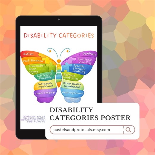 Disability Categories Poster | IDEA Special Education Visual Chart | SPED Classroom Decor | IEP Parent Education | Educational Diag Resource - Etsy Australia