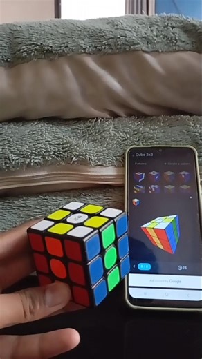 tutorial of making gift box pattern in 3x3 Rubik's cube using cube solver app #cubesthings #viral