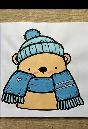 Relaxing Cozy Bear Coloring ASMR Experience