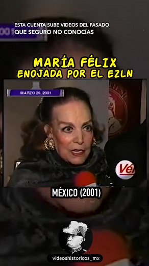 Videos Históricos | María Félix molesta por el SubComandante Marcos (México, 2001) En el 2001 cuando La Diva del Cine Mexicano acudía a a una muestra... | Instagram