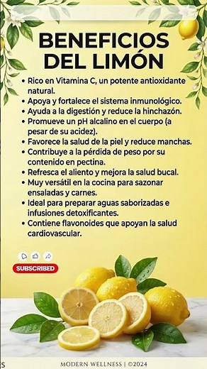 Propiedades Nutricionales y Aplicaciones del Limón