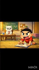 Shinchan Makes Dog His Teacher 😂 | Funny Cartoon School Story | Doggy Teacher Comedy Short