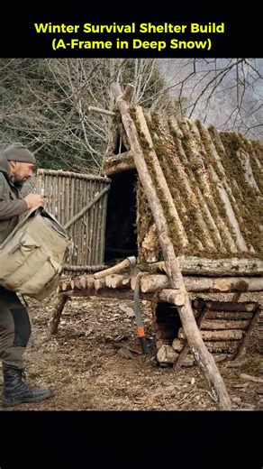 Building Winter Camp Shelters in Deep Snow
