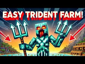 Ultimate Trident Farm Tutorial | How to Farm Tridents Efficiently in Minecraft"