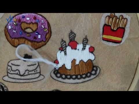 The complete process of candle cake embroidery