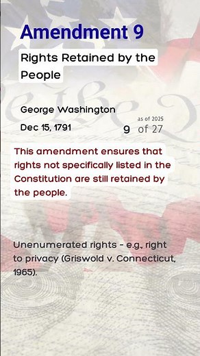 Amendment 9 - Rights Retained by the People
