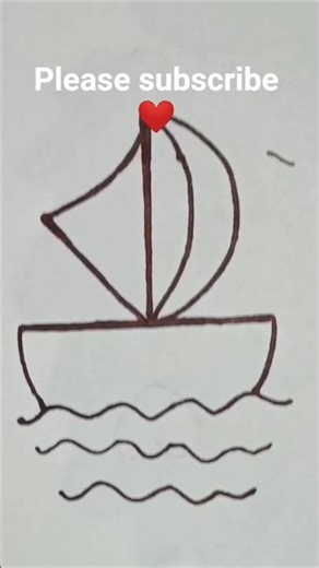 boat ⛵ drawing #tricks #reels #technique #shorts