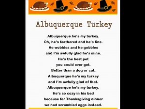Albuquerque Turkey (Thanksgiving Rhymes & Songs)