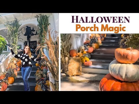 Epic Halloween Porch Makeover 🎃 Pumpkins, Skulls & Gothic Vibes