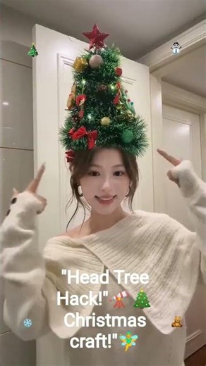 Whoever Made This Head Christmas Tree Photo Is a GENIUS! 🎄🤯 | Viral Xmas Hack#Creative mind# shorts