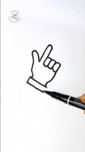 How to Draw a Hand ✍️ | Easy Finger Snap Drawing #drawing #handtutorial