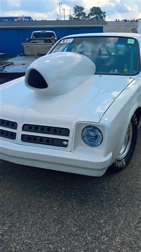 CRAZY CREAM PUFF? CHEVY CHEVETTE DRAG CAR CLOSEUP ROCKINGHAM DRAGWAY