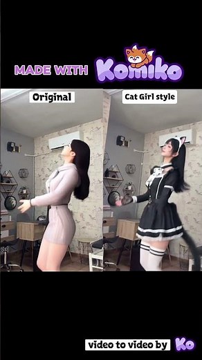 Transform your video into Cat Girl Style 😍 #dance #cosplay #videotovideo #animegirl #catgirl #komiko