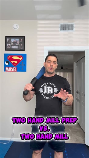 Dr. Tony Lamanna, D.C., M.S. on Instagram: "⚒️Two-hand Mill Prep(Mill variation) vs. Two-hand Mill. Both great movements with a subtle but key difference.• #clubmills #clubbelltraining #clubbellstrength"