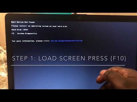 Boot Device Not Found HP - EASY FIX!!!