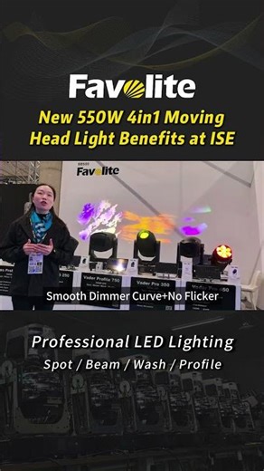 Next-Level Illumination: New 550W 4in1 Moving Head Light Benefits at ISE!