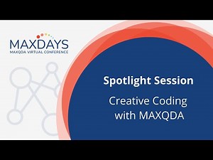MAXDAYS 2022 Spotlight Session: Creative Coding with MAXQDA