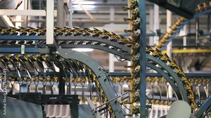 Print machine at a printing plant for newspaper. Roll offset print machine in a large print shop for production of newspapers and magazines.