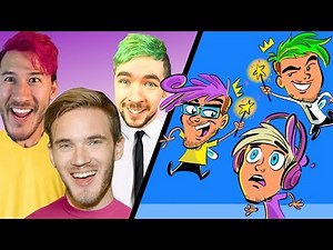 YouTubers in the Fairly OddParents Style 2 (PewDiePie, Jacksepticeye, Markiplier) | Butch Hartman