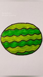 35K views · 192 reactions | How to Draw a Watermelon Step by Step  | Easy Drawing Tutorial #reels | Rongdhonu Art and Drawing | Facebook