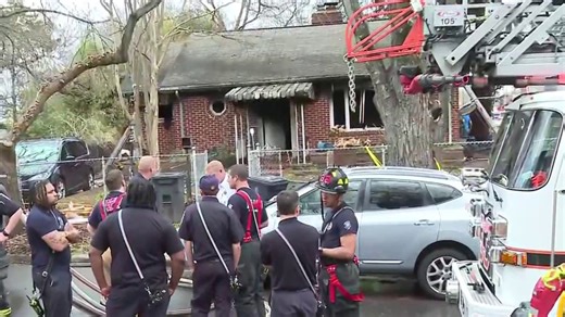 Man seriously hurt, 5 firefighters burned and dog killed in Landover Hills blaze