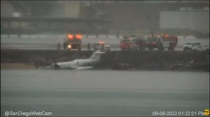 Small plane crashes off runway at NAS North Island in San Diego