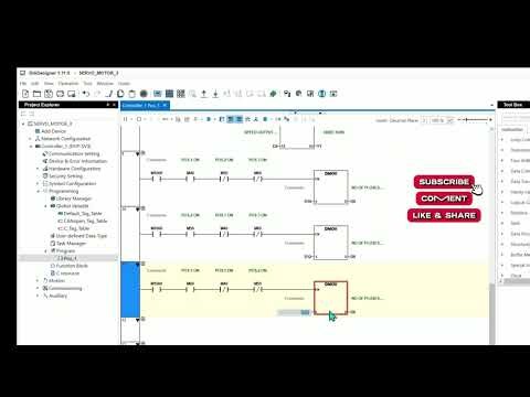 DELTA PLC DIADESIGNER [ SERVO MOTOR CONTROLBY AC-DRIVE PART-2 ] PROGRAMMING