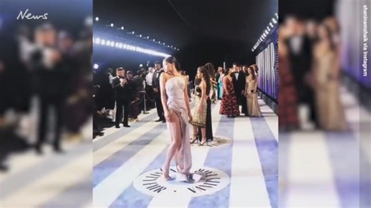 Shanina Shaik’s dramatic wardrobe malfunction