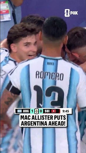 ARGENTINA TAKES THE EARLY LEAD 🇦🇷 Alexis Mac Allister heads it home off the Messi corner!
