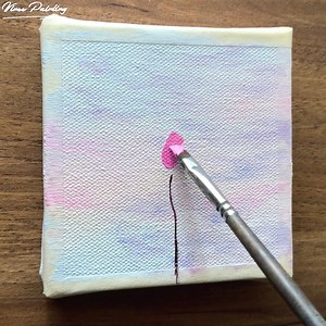 238K views · 214 reactions | Spring flower acrylic painting ️. Canvas size-(4✖️4)inch. Thankyou ❤️ | Vinee Painting | Facebook