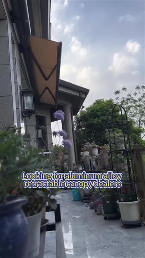 Automatic folding awning, does not take up space and can also add light strips#Aluminum #Outdoor