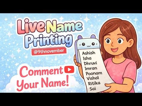 Live Name Printing 😍 | Comment Your Name Fast ✨