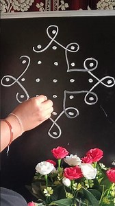 7*1 dots very easy simple daily chukkala muggulu #sikkukolam #mellikamuggu #muggulu 👌👍