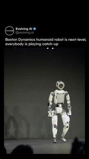 Evolving AI on Instagram: "Boston Dynamics unveiled Atlas in Las Vegas, a fully electric humanoid robot with no hydraulic systems. It runs on a four hour battery that the robot can swap on its own, allowing continuous operation. Atlas is highly agile and built for both industrial and household tasks. It is hard not to see how this kind of robot could also be adapted for military or police use. What are your thoughts on this? 🤔💬 (🎥: @IntuitMachine on X)"