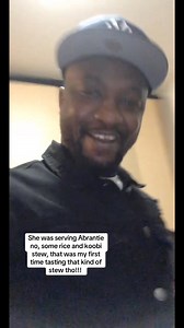 Here, She was serving Abrantie no, some rice and Koobi stew, that was his first time tasting that kind of stew tho!! | Dennis Anane