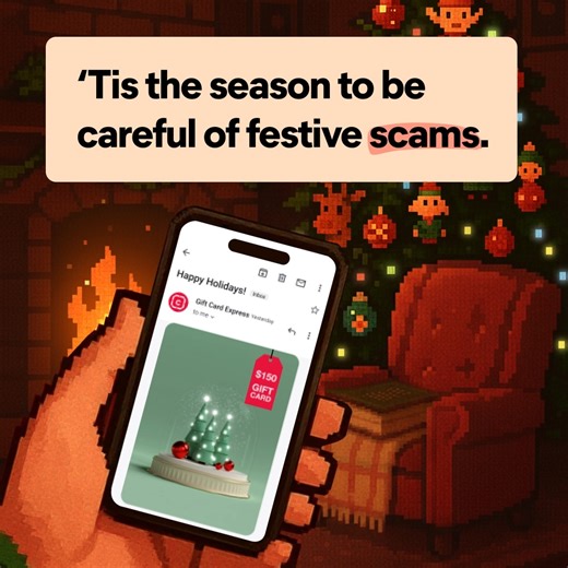 Not all festive gifts are what they seem. 🎁 💀 Watch out for gift card scams over the Holiday Season. 👀 #giftcards #scams Learn more: https://bit.ly/44URVUs | Avast Software