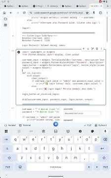 Membuat menu login dengan python di google colab