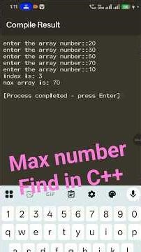 how to find the max number in an array by using a function in the C++ coding language#arrays#coding