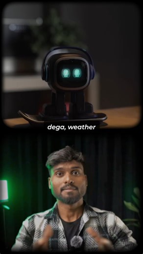 Bytebee | Tech Gadgets | AI Tools | Tricks on Instagram: "Ye sirf robot nahi… ye AI companion hai 🤯 React karta hai, mood hota hai, dance bhi karta hai. Future desk pe aa chuka hai . . . . [emo ai robot, ai companion robot, smart desk robot, emotional ai pet, interactive robot gadget, futuristic ai device, desktop ai companion]"
