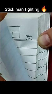 Flip-book fight animation 🔥 #stickman #fighting #funk #flipbook