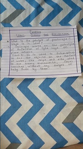 PHYSICS: Light, Shadow and Reflection ( Principle of Periscope & it's Uses)