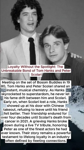 Loyalty Without the Spotlight: The Unbreakable Bond of Tom Hanks and Peter Scolari