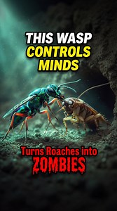 This Wasp Literally Turns Cockroaches Into Zombies... And Leads Them to Their Grave! 😱🐝🪳 (Part 1) #JewelWasp #ZombieCockroach #MindControl #NatureHorror #InsectFacts #CreepyCrawlies #ZombieInsects #NatureIsScary #ViralVideo #part1 | The Micro Universe